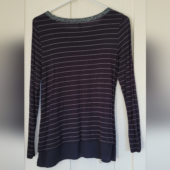 EUC New Directions Petite Striped Top - Picture 4 of 7